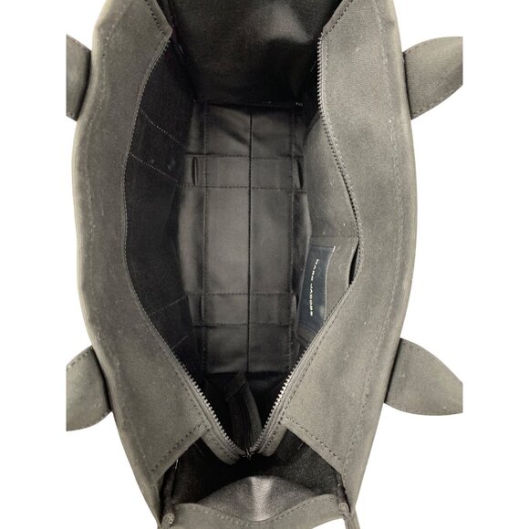 Marc Jacobs Large Canvas Tote Bag EUC Black Travel - Picture 7 of 12